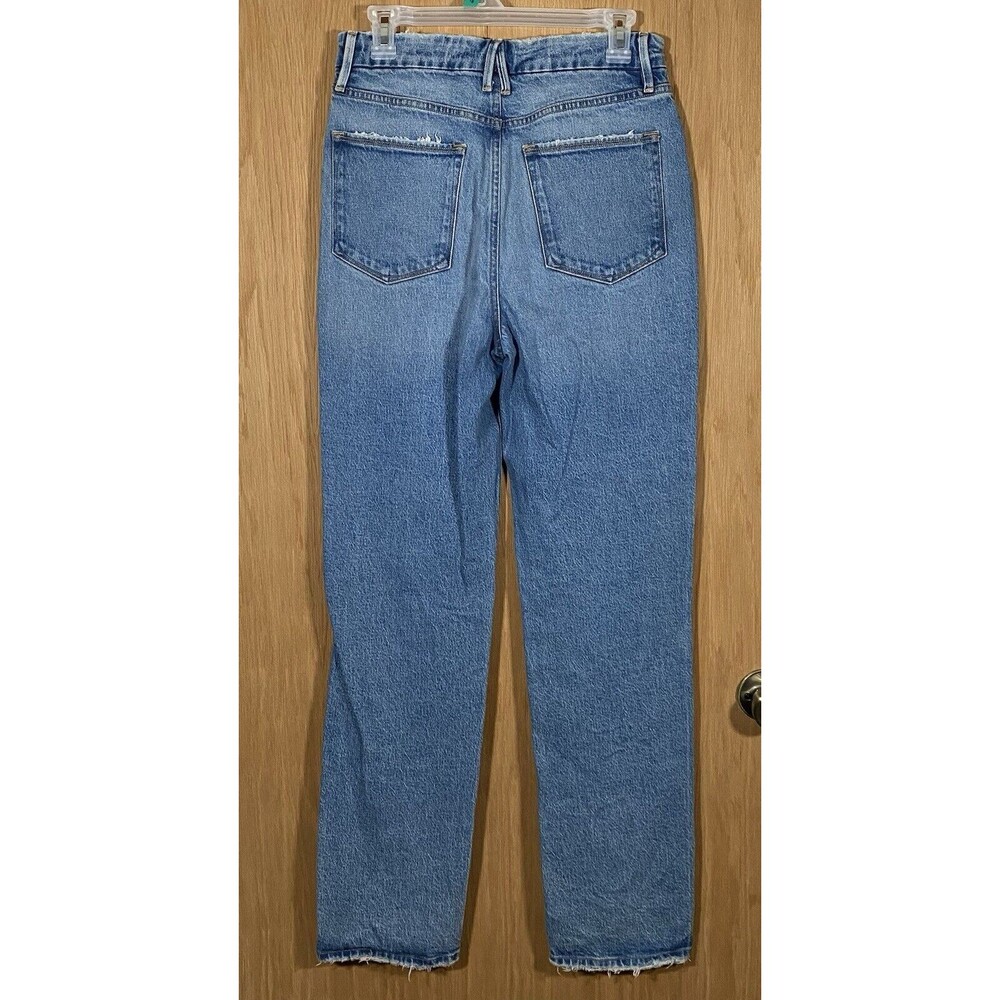 Good American Good Boy Jeans Women's 6/28 Twisted Slit Hem Boyfriend Button Fly - Picture 2 of 7